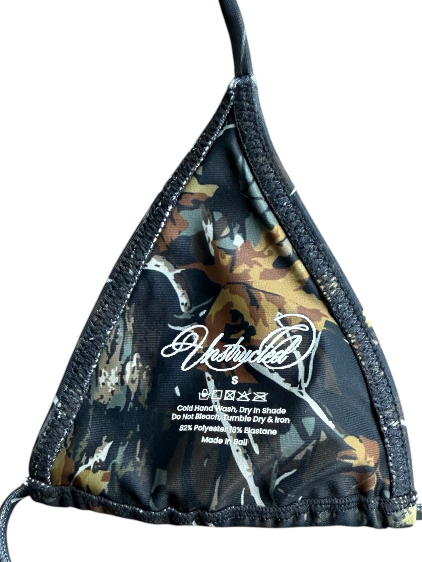 Camo Print Bikini Top